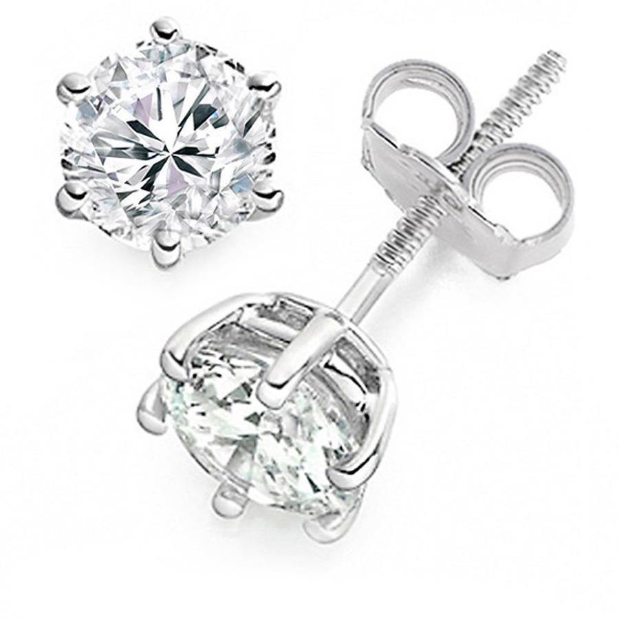 Real Diamond Stud Earring 2.30 Ct. White Gold Jewelry