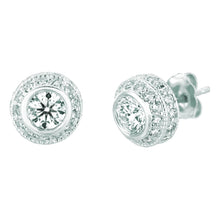 Real Diamond Stud Earring 3 Carats 14K White Gold