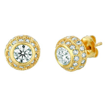 Real Diamond Stud Earring 3 Carats 14K Yellow Gold