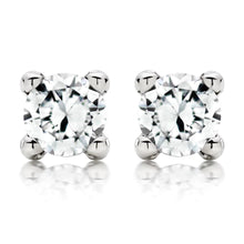 Real Diamond Stud Earring 3 Carats Four Prong Set White Gold Jewelry