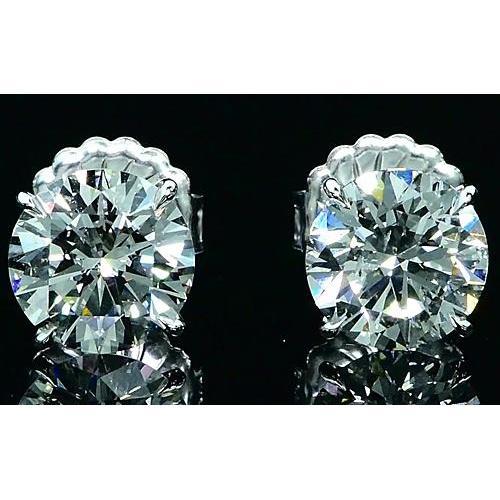 Real Diamond Stud Earrings 1.60 Carats