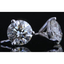 Real Diamond Stud Earrings 2 Ct. Solid White Gold 14K