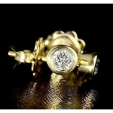 Diamond Studs Earrings 1.50 Carats Yellow Gold 14K