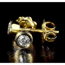 Real Natural Earth Mined Diamond Studs Earrings 1.50 Carats Yellow Gold 14K