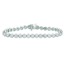 Real Diamond Tennis Bracelet 7 Carats 14K White Gold Jewelry
