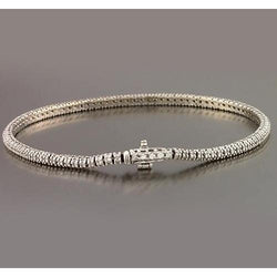 Real Diamond Tennis Bracelet Prong Set 3.50 Carats Jewelry New