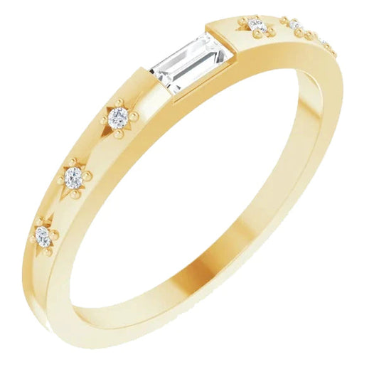 Real Diamond Wedding Band 0.70 Carats 14K Yellow Gold