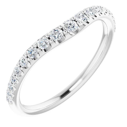 Real Diamond Wedding Band 1.50 Carats Women Jewelry White Gold 14K