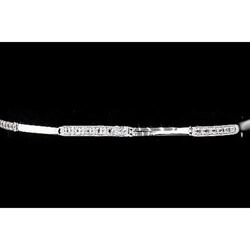 Real Diamond Women Bracelet 2 Carats White Gold 14K 