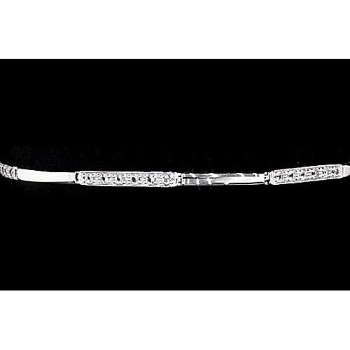 Real Diamond Women Bracelet White Gold 14K Jewelry New