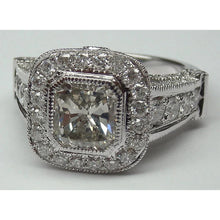 Real Diamond Women Engagement Halo Ring White Gold 14K Accents 5.50 Carats