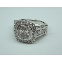 Real Diamond Women Engagement Halo Ring White Gold 14K Accents 5.50 Carats