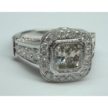 Real Diamond Women Engagement Halo Ring White Gold 14K Accents 5.50 Carats