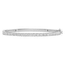 Real Diamond Women Tennis Bangle 2.50 Ct 14K White Gold