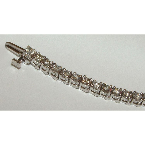 Real Diamond Women Tennis Bracelet White Gold Jewelry 4.55 Carat