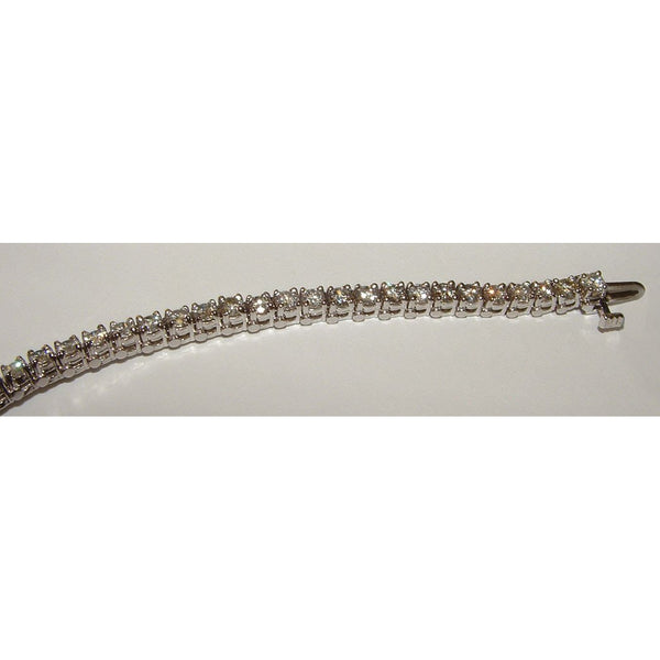 Real Diamond Women Tennis Bracelet White Gold Jewelry 4.55 Carat