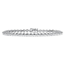 Real Diamonds Tennis Bracelet 8.10 Carats Round Cut White Gold 14K