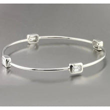 Real Emerald Cut Diamond Bangle 2 Carats Jewelry