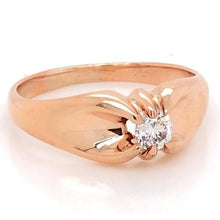 Real Engagement Ring 1 Carat Claw Prong Setting Yellow Gold 14K 2