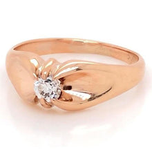 Real Engagement Ring 1 Carat Claw Prong Setting Yellow Gold 14K 3