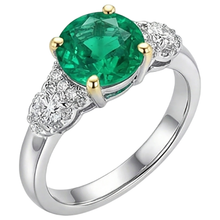 Real Emerald Gemstone Ring – side view