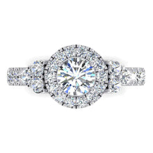 Real Halo Diamond Engagement Ring For Women