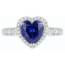 Real Heart Cut Sapphire Engagement Ring