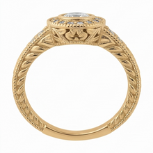 Real Natural Earth Mined DIAMOND ( NOT LAB GROWN ) Anniversary 0.80 Carat Fancy Ring Bezel Setting Jewellery YG 14K