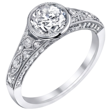 Real Natural Earth Mined DIAMOND ( NOT LAB GROWN ) Engagement Ring Antique Style 2.90 Carats White Gold Bezel Set