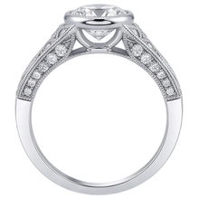 Real Natural Earth Mined DIAMOND ( NOT LAB GROWN ) Engagement Ring Antique Style 2.90 Carats White Gold Bezel Set