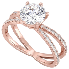 Real Natural Earth Mined DIAMOND ( NOT LAB GROWN ) Engagement Ring Twisted Split Shank 1.50 Carats Rose Gold 14K