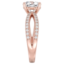 Real Natural Earth Mined DIAMOND ( NOT LAB GROWN ) Engagement Ring Twisted Split Shank 1.50 Carats Rose Gold 14K
