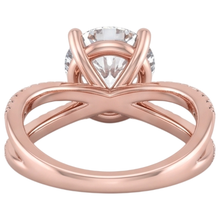 Real Natural Earth Mined DIAMOND ( NOT LAB GROWN ) Engagement Ring Twisted Split Shank 1.50 Carats Rose Gold 14K