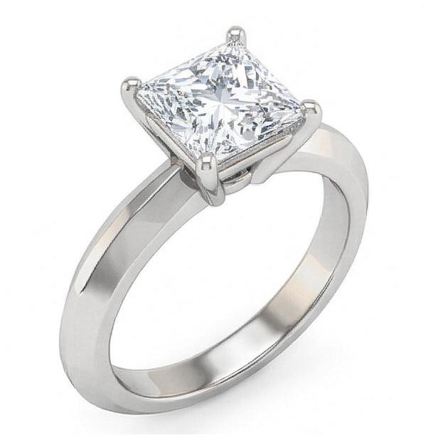 Real Natural Earth Mined DIAMOND ( NOT LAB GROWN ) Solitaire Engagement Ring 0.75 Ct. Jewellery White Gold