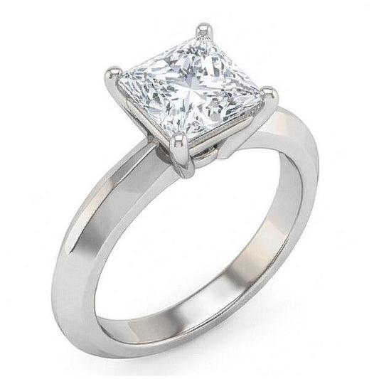 Real Natural Earth Mined DIAMOND ( NOT LAB GROWN ) Solitaire Engagement Ring 0.75 Ct. Jewellery White Gold