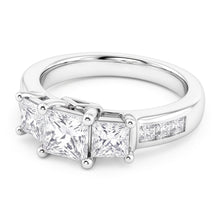 Real Natural Earth Mined DIAMOND ( NOT LAB GROWN ) Three Stone Style Ring 2.25 Carats Women Jewellery New
