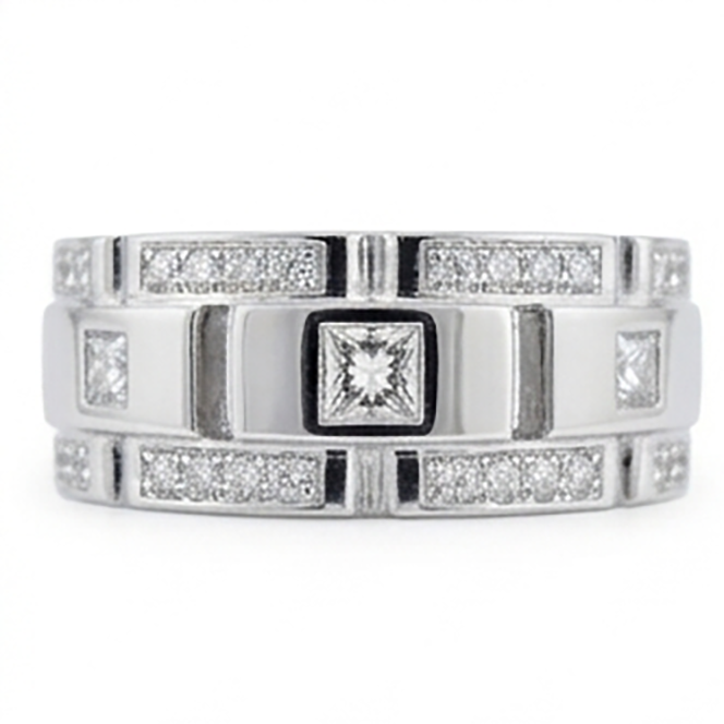 Real Natural Earth Mined Diamond Eternity Wedding Band 2.72 Carats Men Jewellery