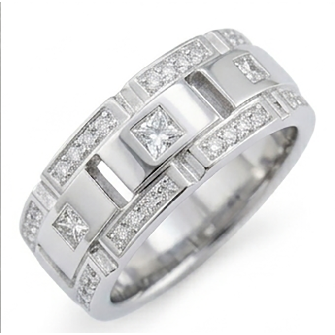 Real Natural Earth Mined Diamond Eternity Wedding Band 2.72 Carats Men Jewellery