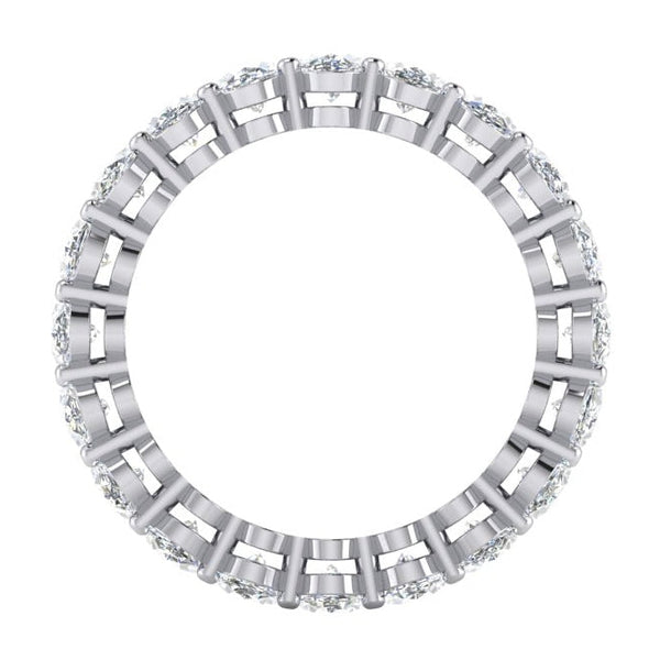 Real Oval Diamond Eternity Band Gold 14K Ladies Jewelry 4 Ct.