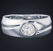 Real Oval Natural Earth Mined Diamond Ring Mens Jewellery Bezel