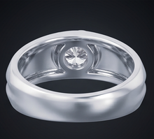 Real Oval Natural Earth Mined Diamond Ring Mens Jewellery Bezel