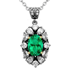 Colombian Emerald GIA-Certified Precious Stone Pendant 1.50 ct