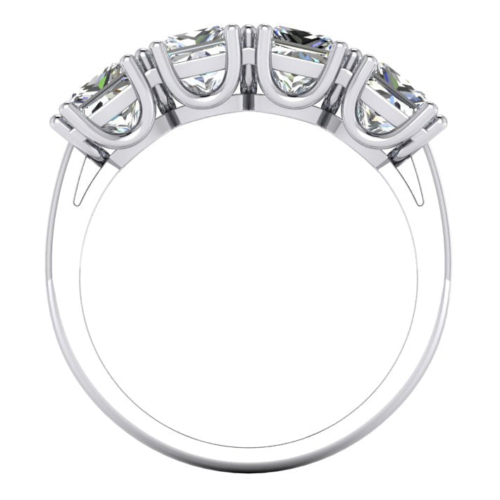 Real Princess Cut Diamond Anniversary Ring Band 3 Carats