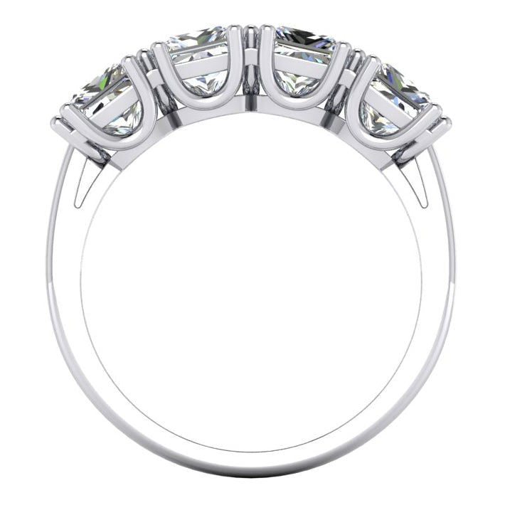 Real Princess Cut Diamond Anniversary Ring Band 3 Carats
