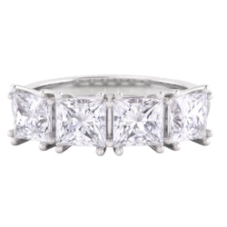 Real Princess Cut Natural Earth Mined Diamond Anniversary Ring Band 3 Carats