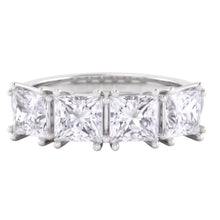 Real Princess Cut Natural Earth Mined Diamond Anniversary Ring Band 3 Carats