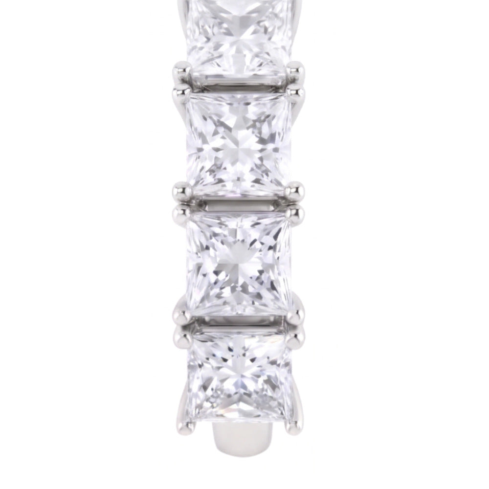 Real Princess Cut Natural Earth Mined Diamond Anniversary Ring Band 3 Carats