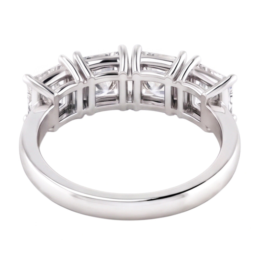 Real Princess Cut Natural Earth Mined Diamond Anniversary Ring Band 3 Carats