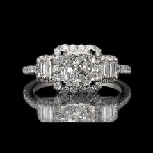 Real Radiant Cut Engagement Ring 3 Carat Natural Earth Mined Diamonds Fancy Ring White Gold 14K