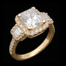 Real Radiant Cut Engagement Ring 3 Carat Natural Earth Mined DIAMOND ( NOT LAB GROWN )s Fancy Ring White Gold 14K